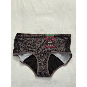 NEW Maidenform Moderate Period Hipster Panty Black Women's Size Large DMLBSM